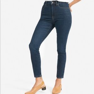 Everlane High Rise Skinny Jeans Dark Blue 26 Ankle